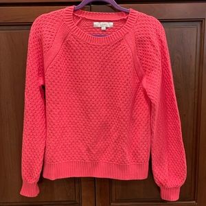 Loft textured pink sweater